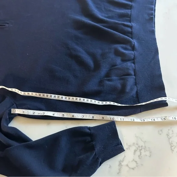 J.Crew Mens Navy Blue 100% Cotton Half Zip Sweater Size Large-B35 - Picture 4 of 10